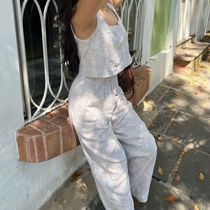 Abercrombie Linen Blend Embroidered Set